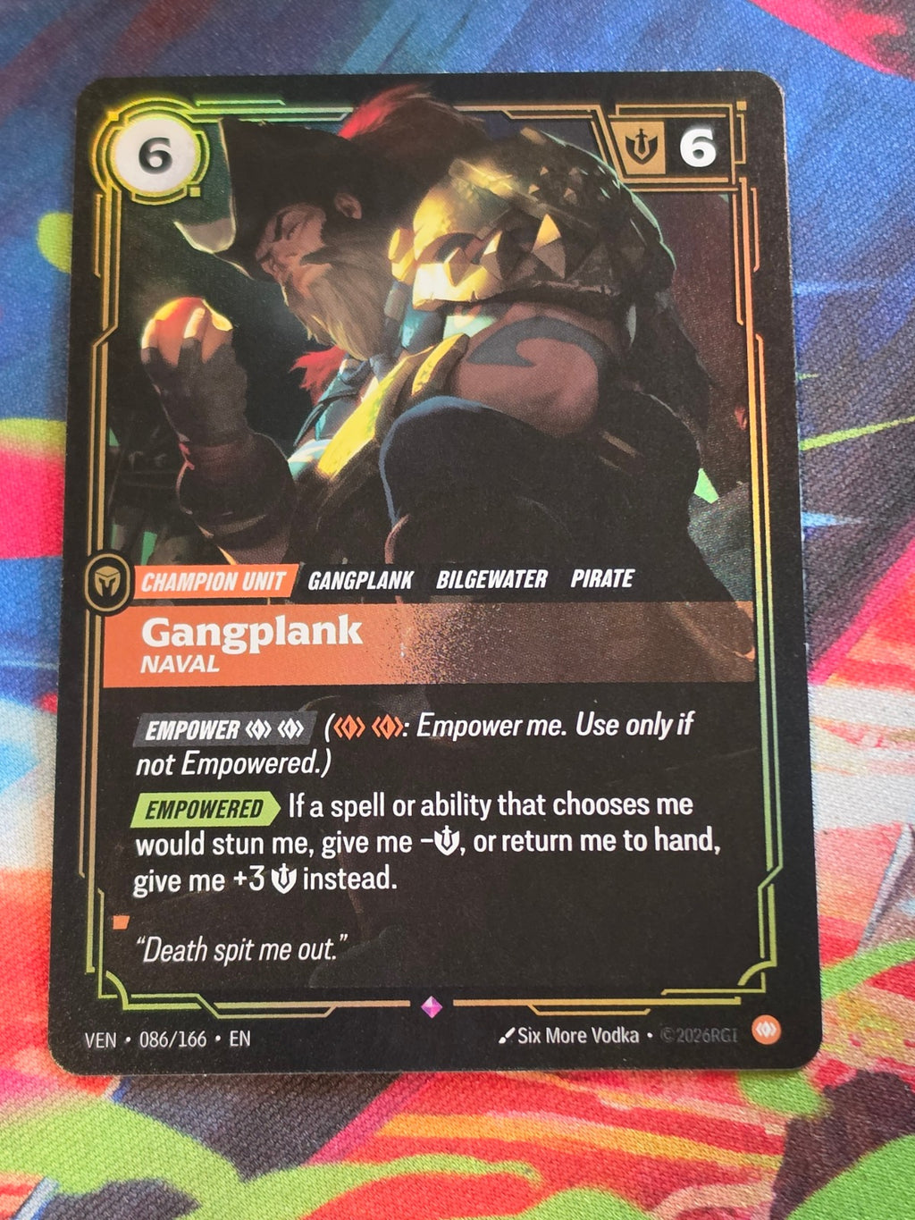 Gangplank, Naval - 086/166 - Vendetta - Rare - NM