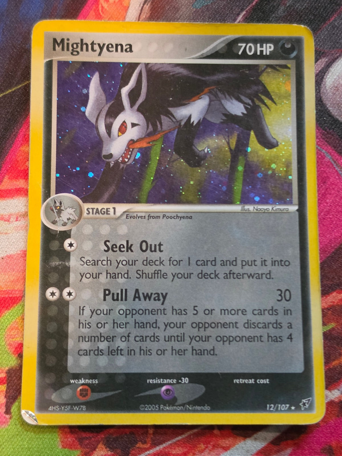 Mightyena Holo Rare EX Deoxys 12/107 HP Pokemon