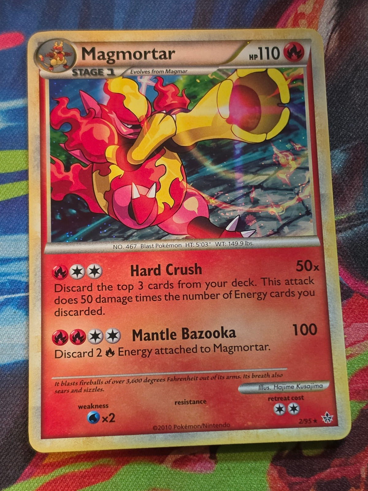 Magmortar Holo Rare Unleashed 2/95 NM Pokemon