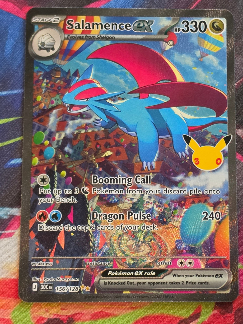 Salamence ex - 156/128 - ME: 30th Celebration - Special Illustration Rare - NM - Pokemon