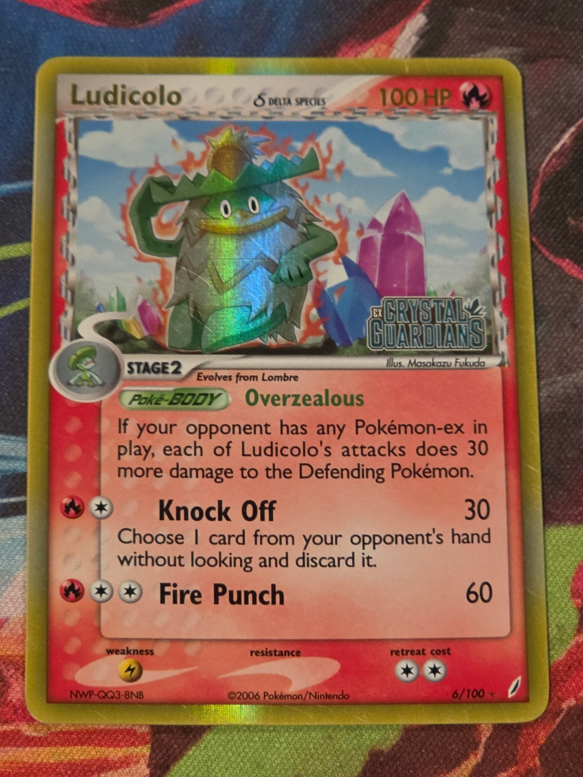 Ludicolo (Delta Species) Holo Rare Reverse Holo EX Crystal Guardians 6/100 LP Pokemon