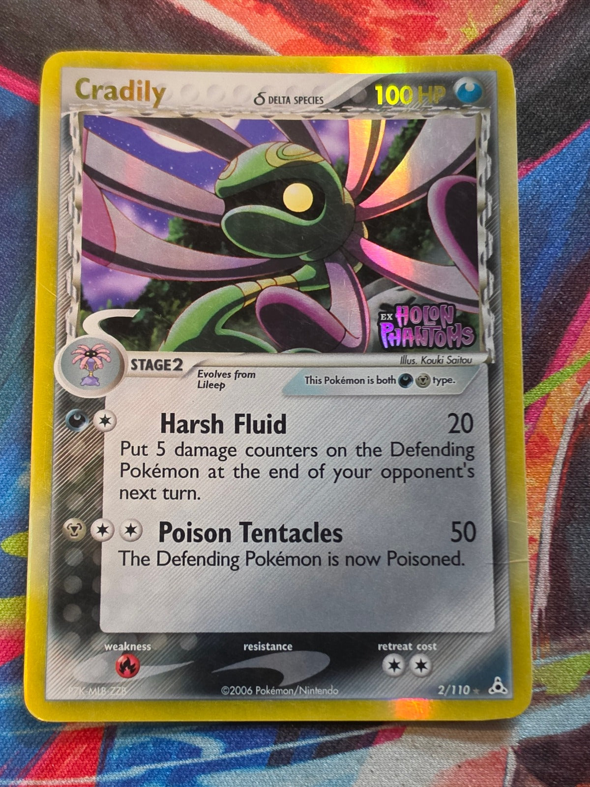 Cradily (Delta Species) Holo Rare Reverse Holo EX Holon Phantoms 2/110 MP/HP Pokemon