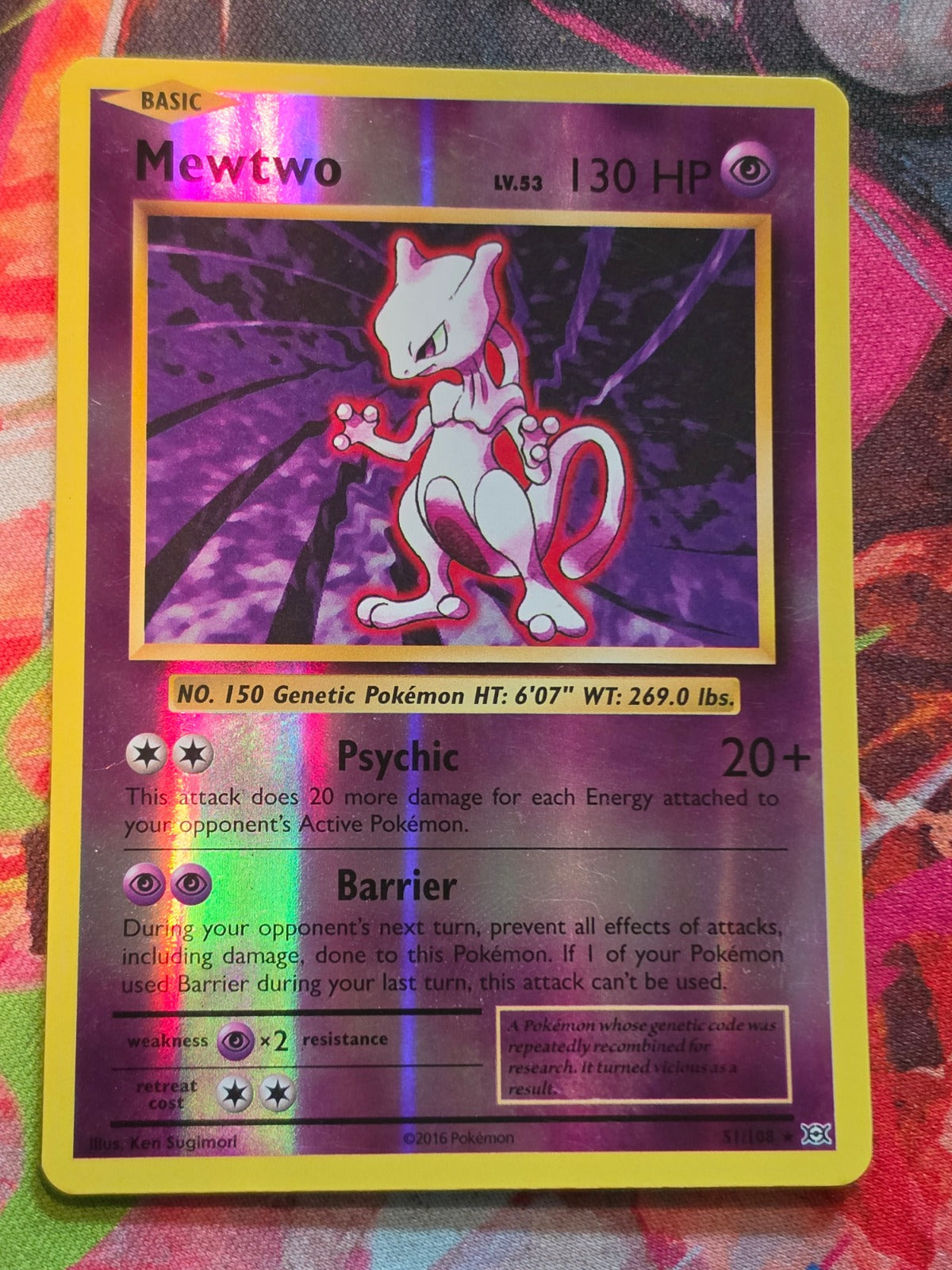 Mewtwo Rare Reverse Holo XY - Evolutions 51/108 NM-/LP+ Pokemon