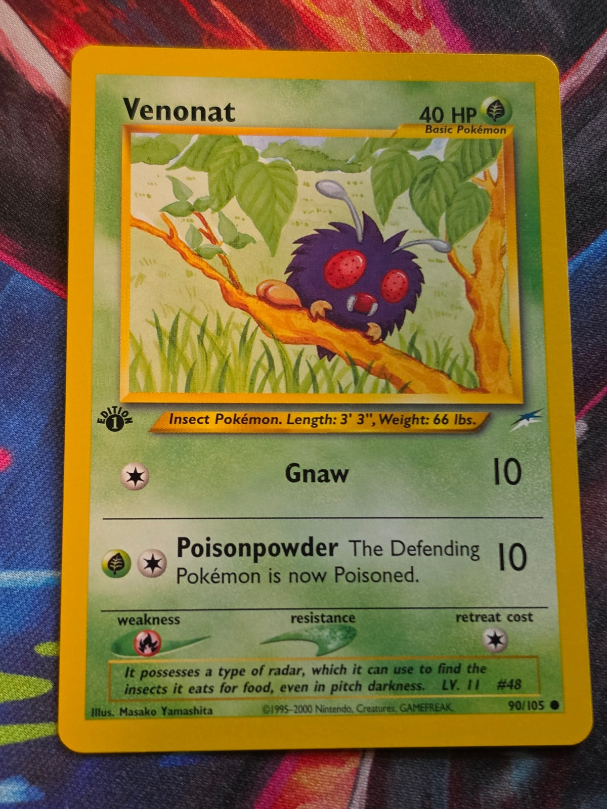 Venonat - 090/105 - Neo Destiny - Common - 1st Edition - NM Pokemon
