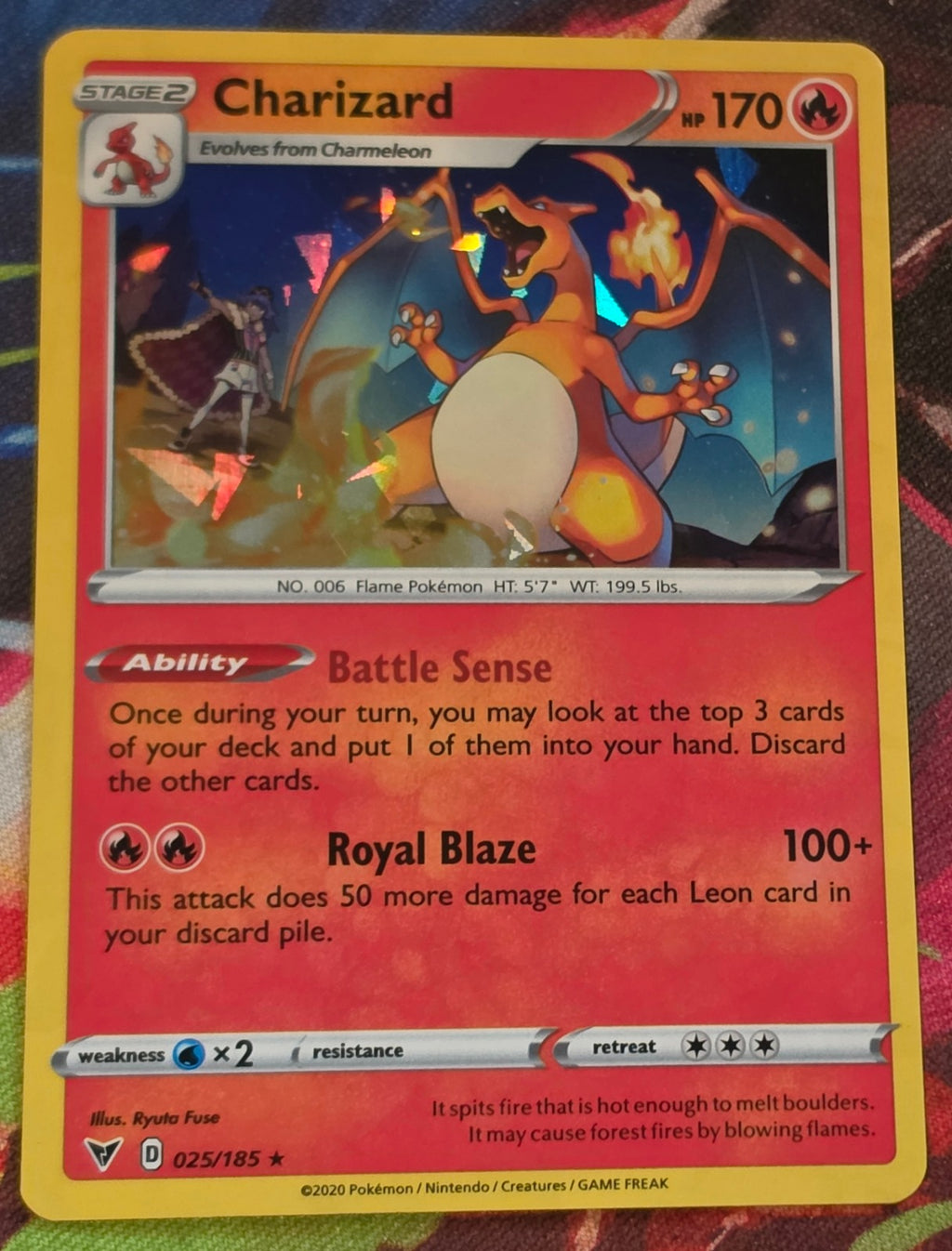 Charizard (Cracked Ice Holo) Holo Rare Deck Exclusives 025/185 NM Pokemon
