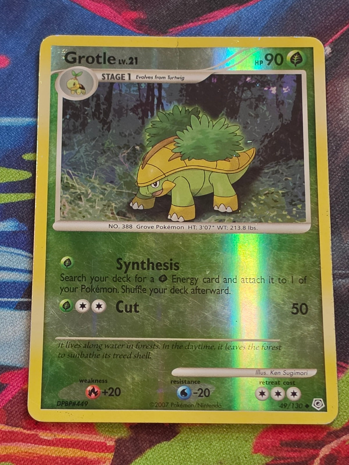 Grotle - 49/130 - Diamond and Pearl - Uncommon - Reverse Holo - HP Pokemon