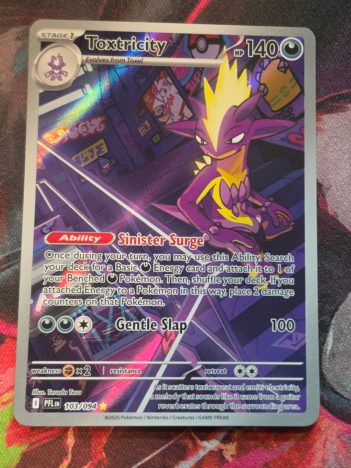 Toxtricity Illustration Rare Phantasmal Flames 103/094 NM Pokemon
