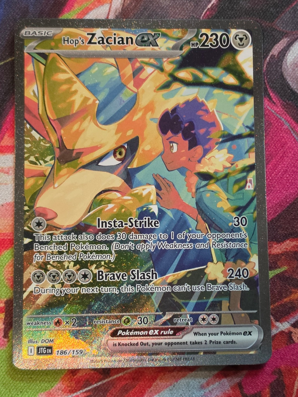 Hop's Zacian ex Special Illustration Rare Journey Together 186/159 NM Pokemon