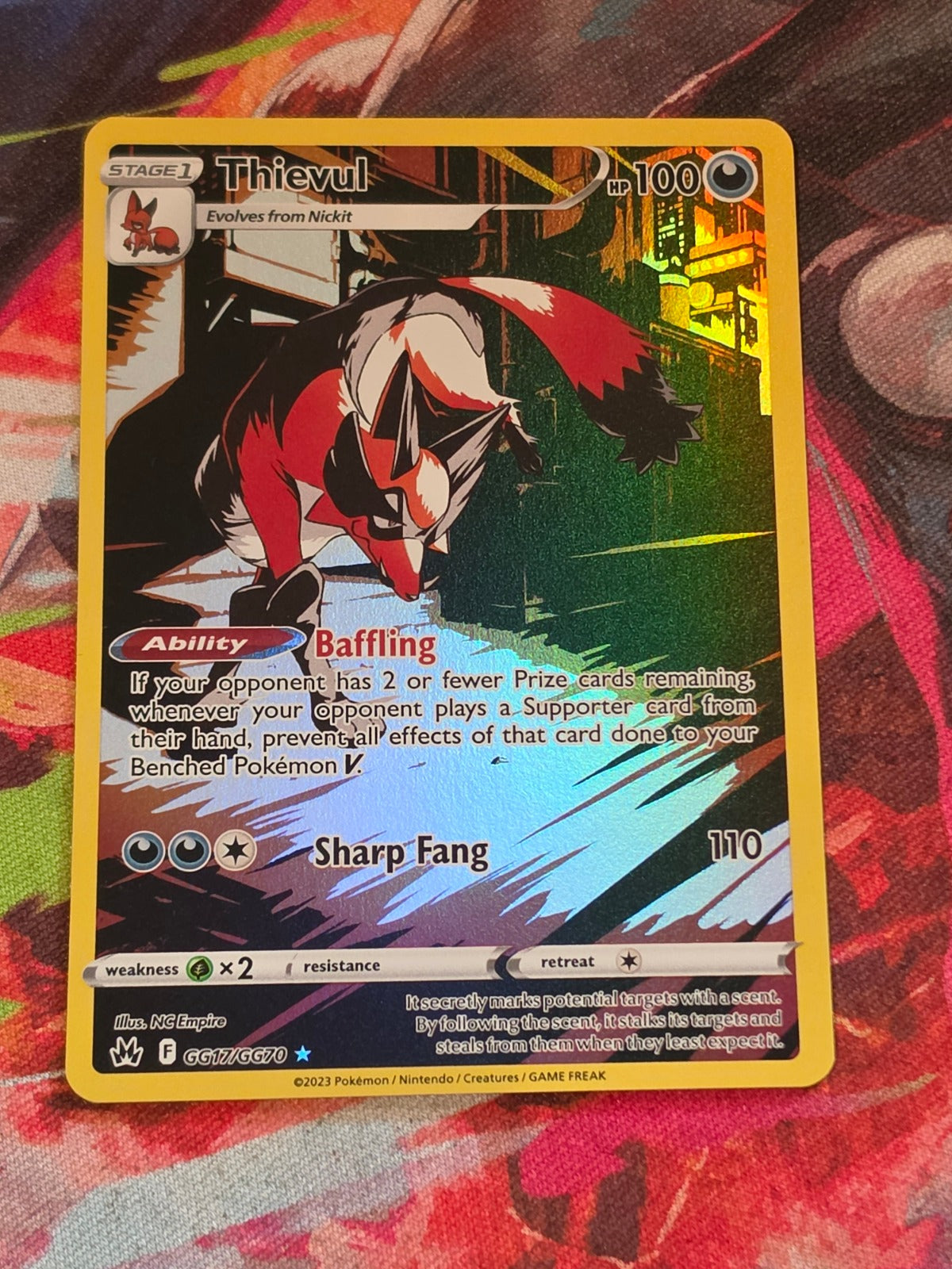 Thievul Ultra Rare Crown Zenith Galarian Gallery GG17/GG70 NM Pokemon