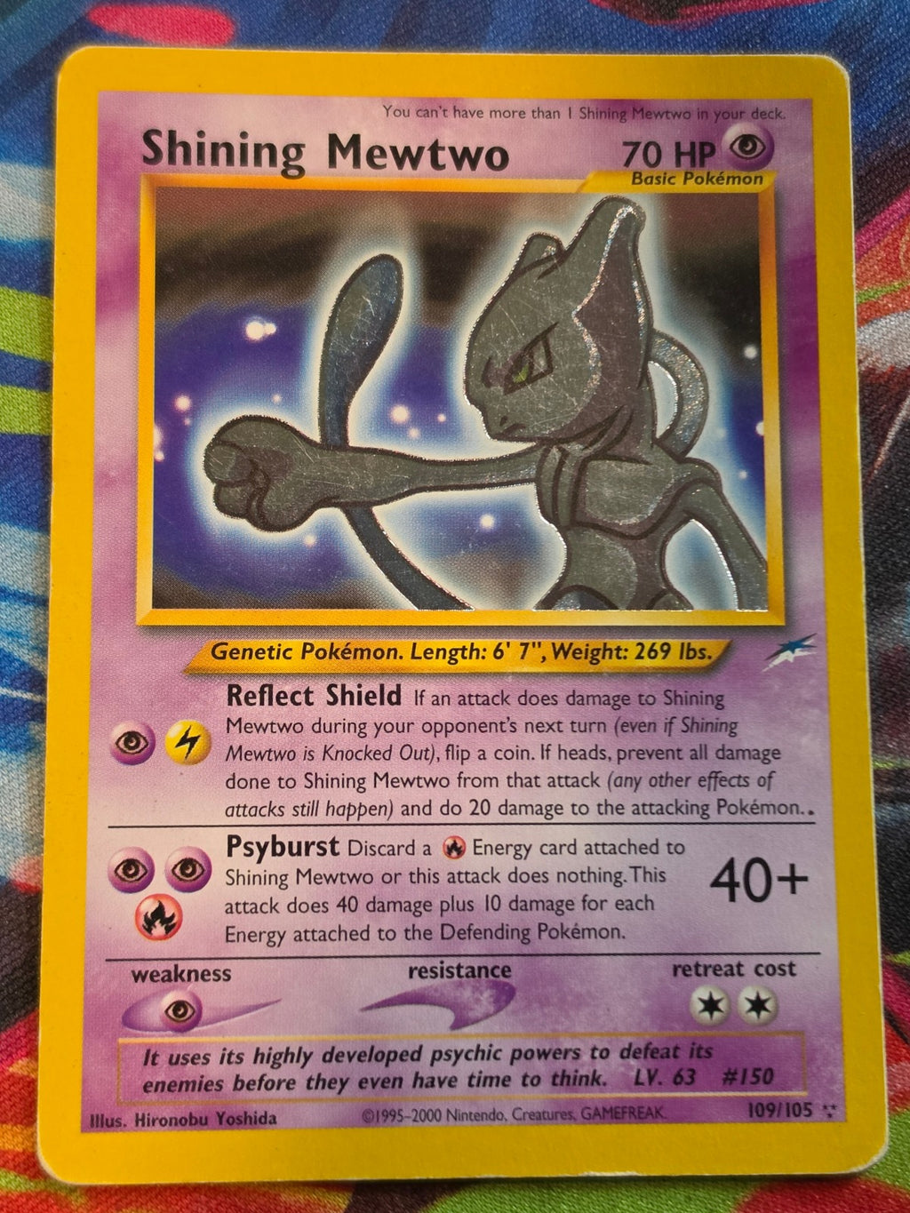 Shining Mewtwo Secret Rare Unlimited Neo Destiny 109/105 MP Pokemon