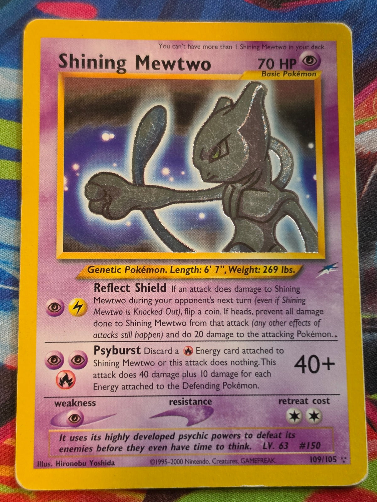 Shining Mewtwo Secret Rare Unlimited Neo Destiny 109/105 MP Pokemon