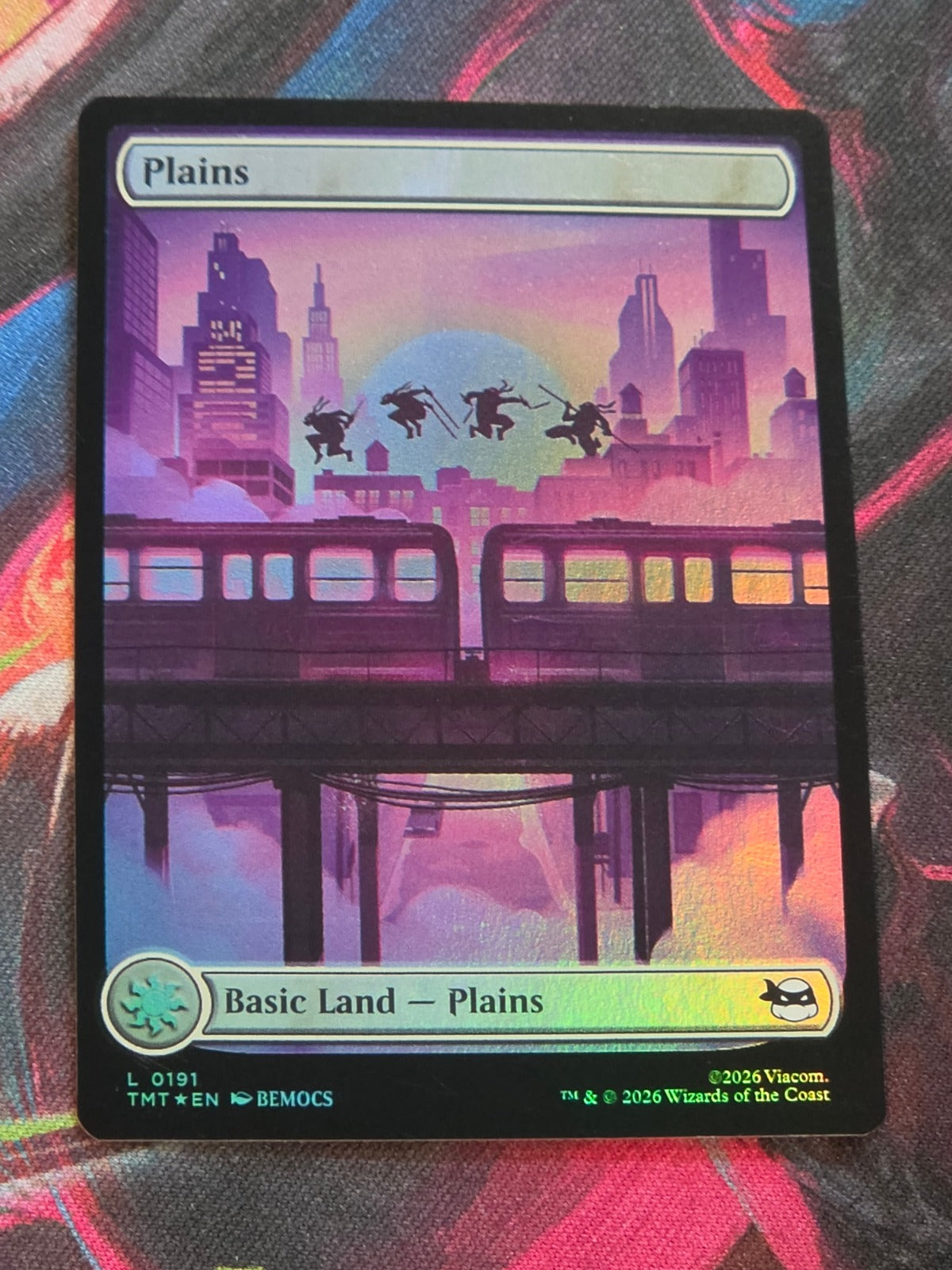 Plains - 191 - Teenage Mutant Ninja Turtles - L - Foil - NM MTG