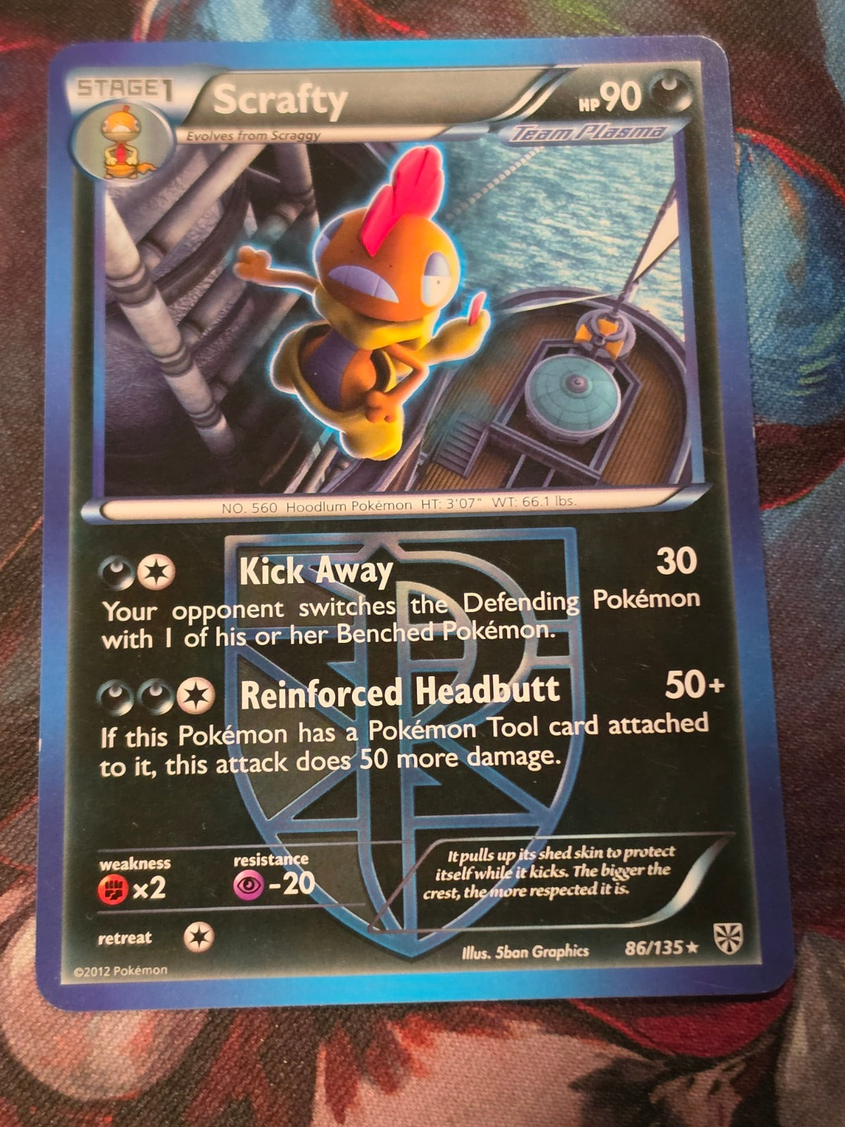 Scrafty (Team Plasma) - 86/135 - Plasma Storm - Rare - NM - Pokemon