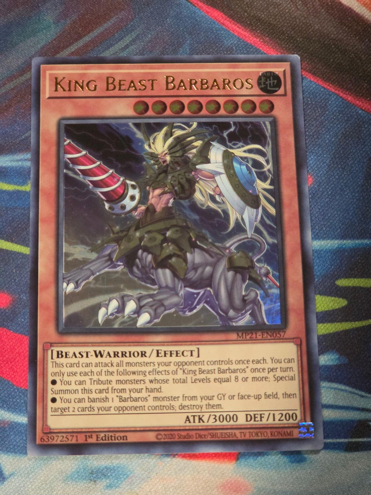 King Beast Barbaros Ultra Rare 2021 Tin of Ancient Battles MP21-EN057 1st Edition LP Yu-Gi-Oh!