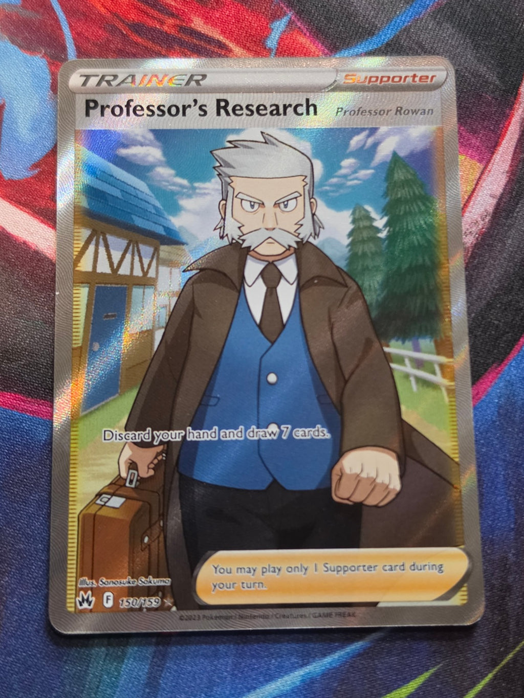 Professor's Research Professor Rowan Full Art Ultra Rare Crown Zenith 150/159 NM Pokemon