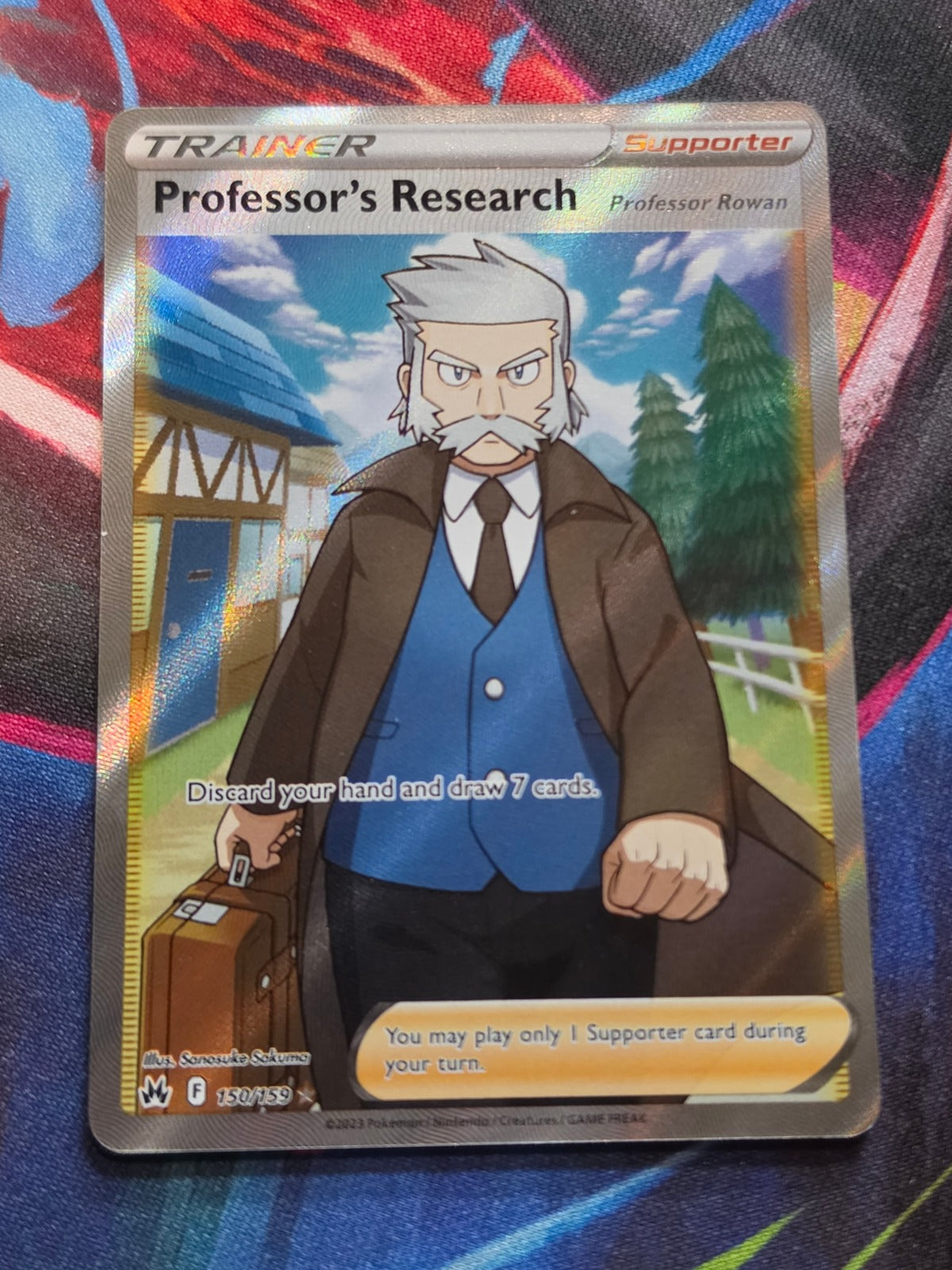 Professor's Research Professor Rowan Full Art Ultra Rare Crown Zenith 150/159 NM Pokemon