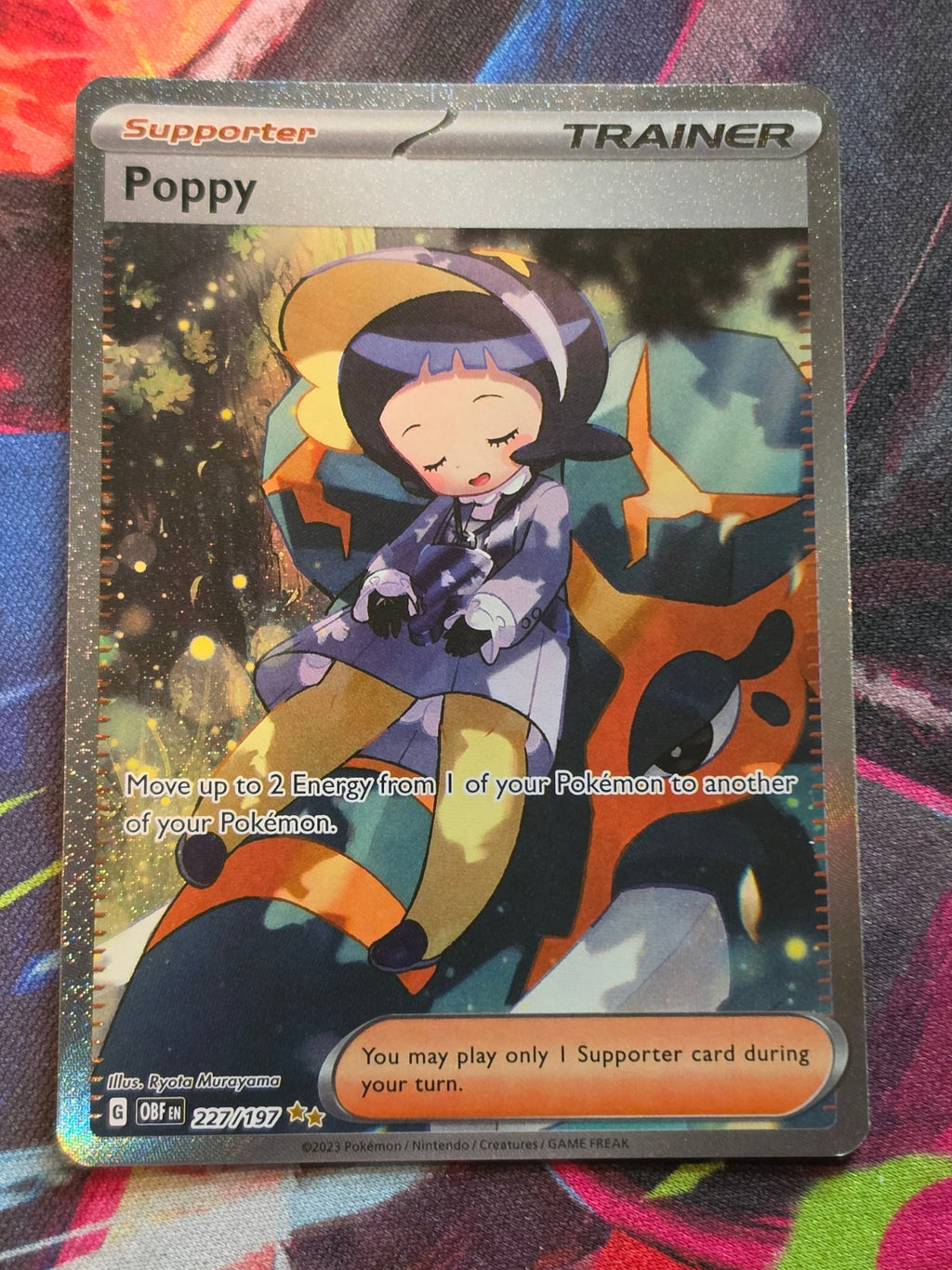 Poppy Special Illustration Rare Obsidian Flames 227/197 LP Pokemon