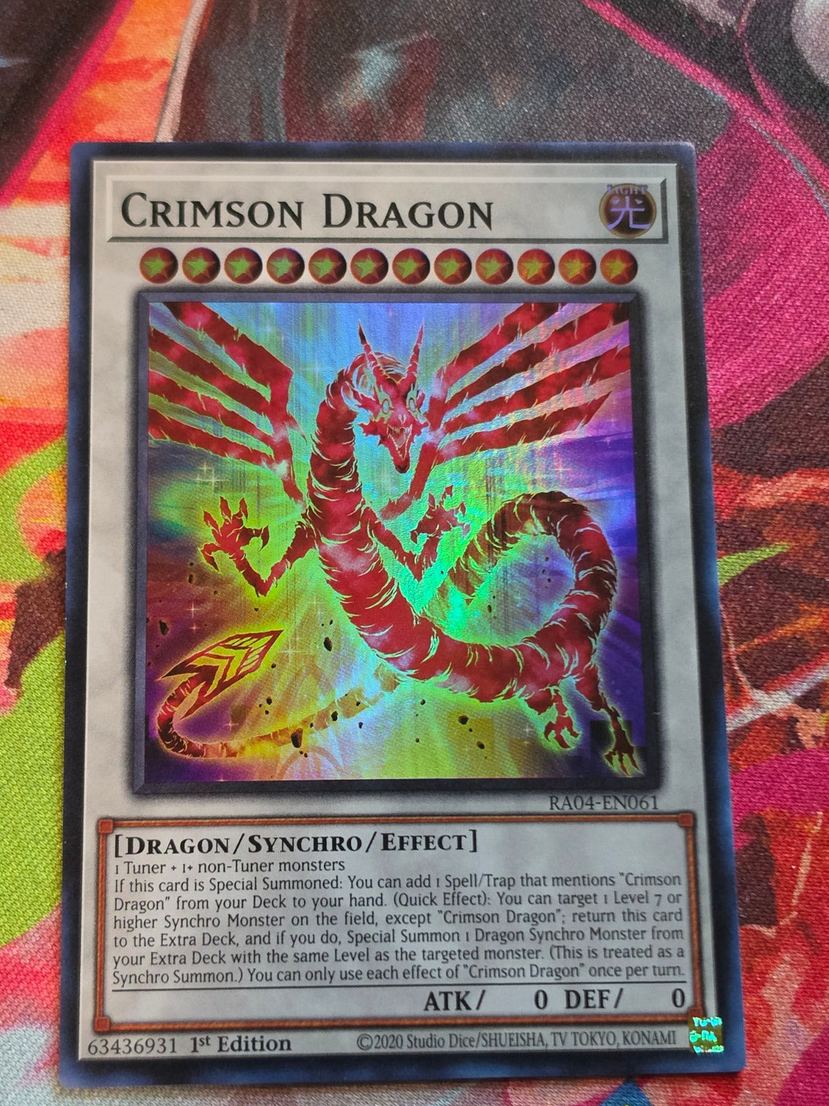 Crimson Dragon Super Rare Quarter Century Stampede RA04-EN061 NM
