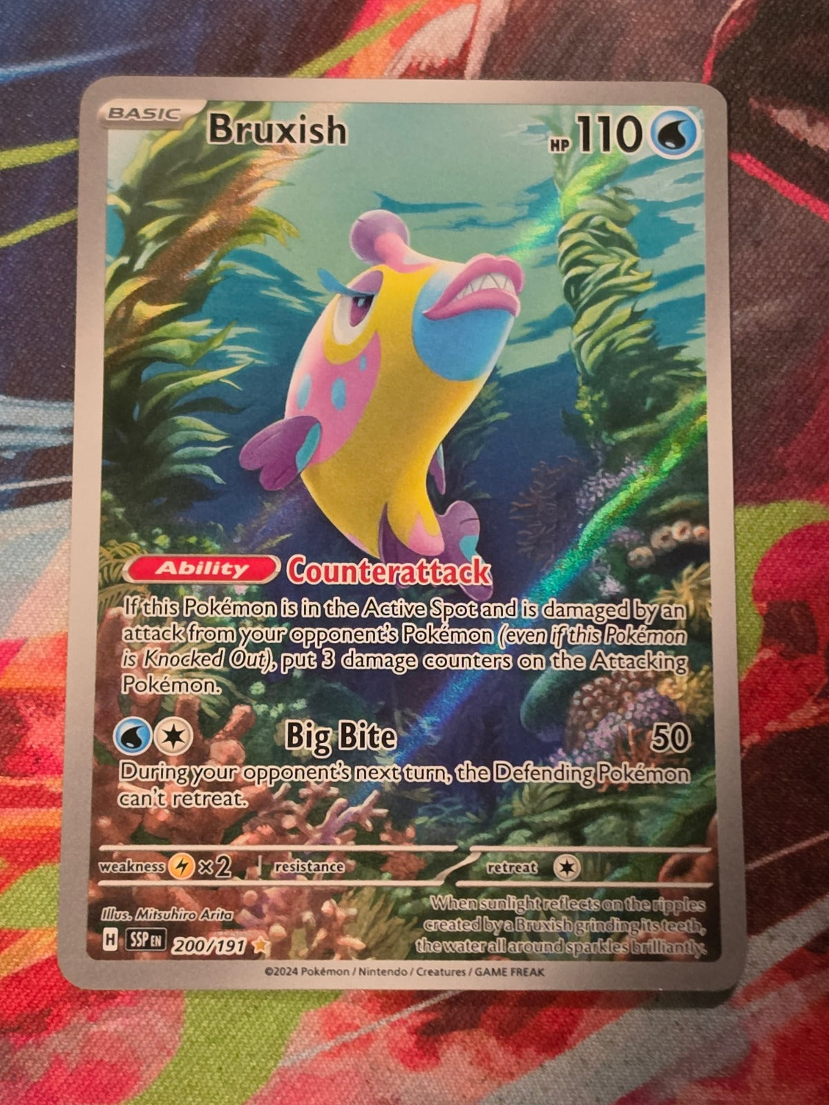 Bruxish Illustration Rare SV08: Surging Sparks 200/191 NM Pokemon