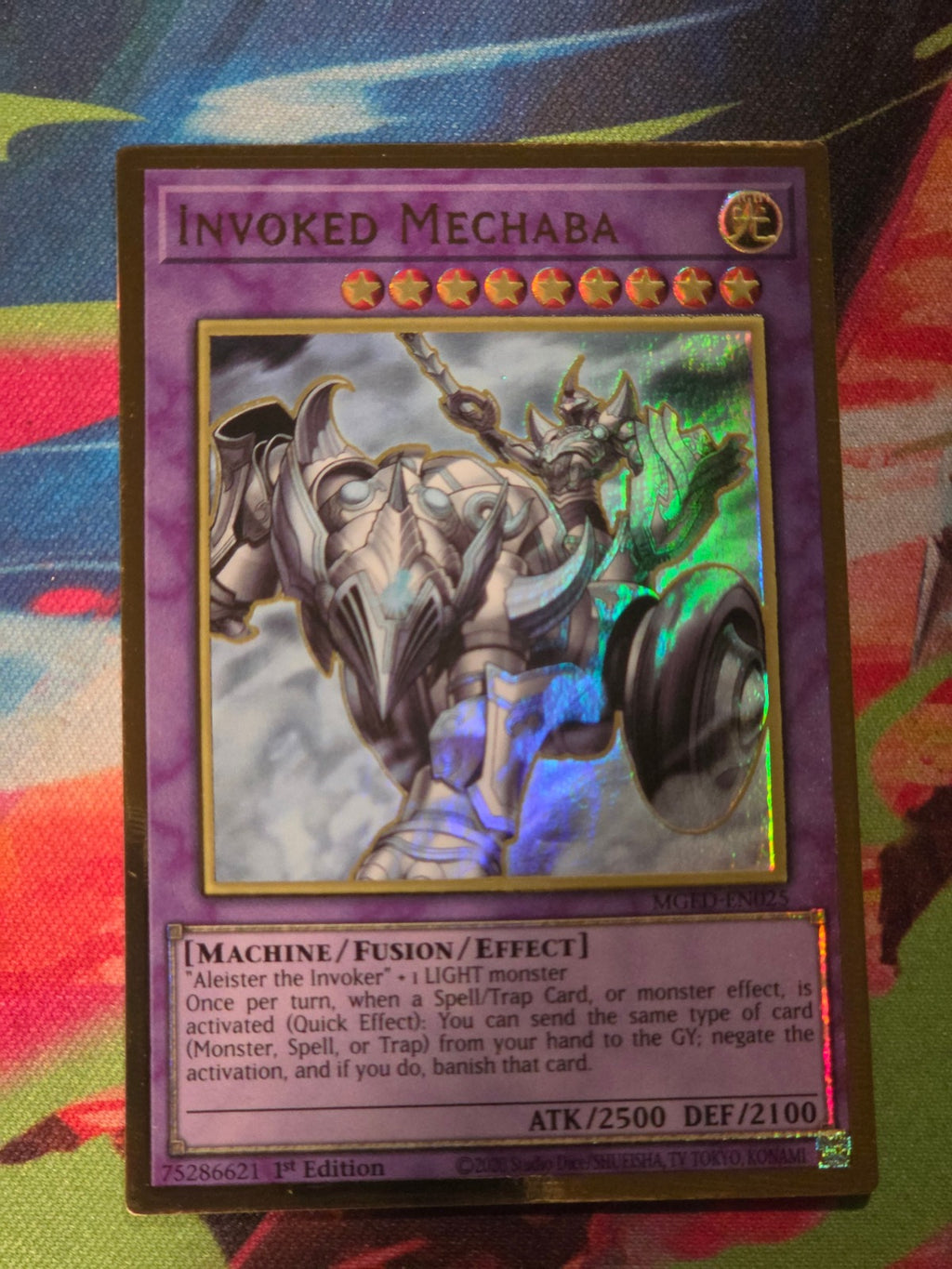 Invoked Mechaba Premium Gold Rare Maximum Gold: El Dorado MGED-EN025 1st Edition LP Yu-Gi-Oh!
