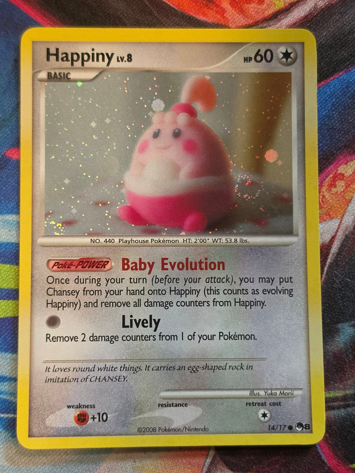 Happiny Common Holo POP Series 8 014/017 LP+ Pokemon