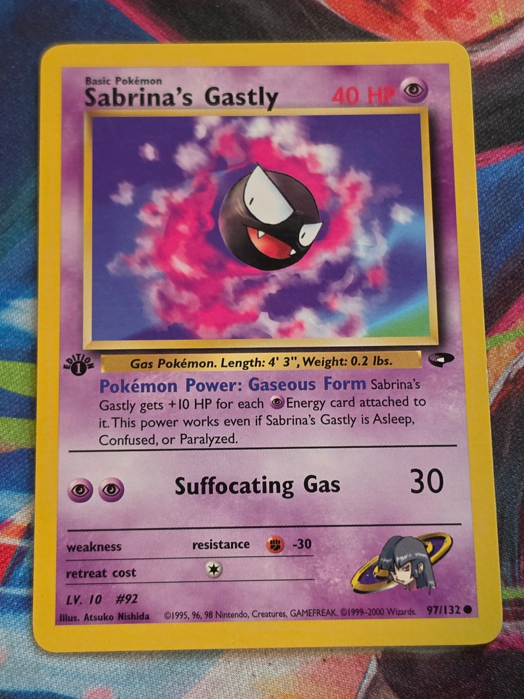 Sabrina's Gastly (97) - 097/132 - Gym Challenge - Common - 1st Edition - NM Pokemon