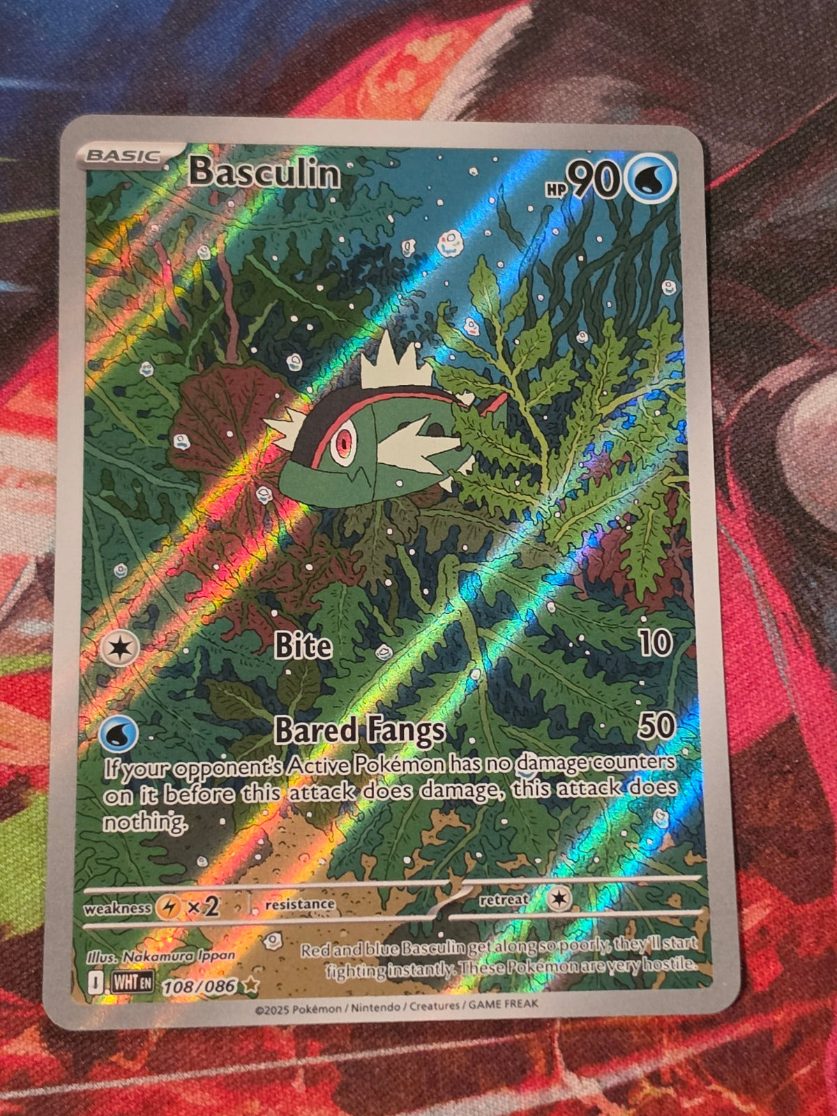 Basculin Illustration Rare White Flare 108/086 NM Pokemon