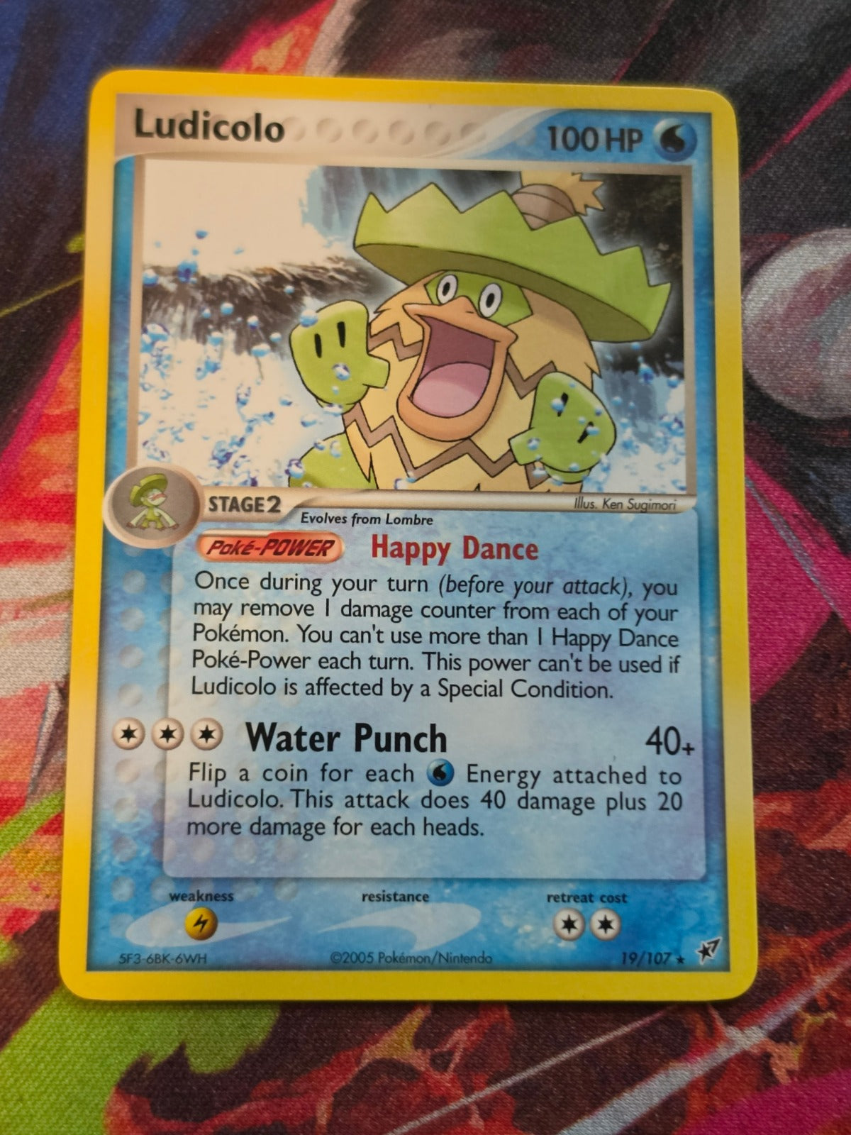 Ludicolo Rare EX Deoxys 19/107 NM Pokemon