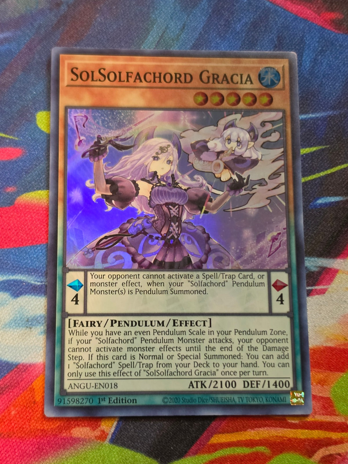 SolSolfachord Gracia Super Rare Ancient Guardians ANGU-EN018 LP