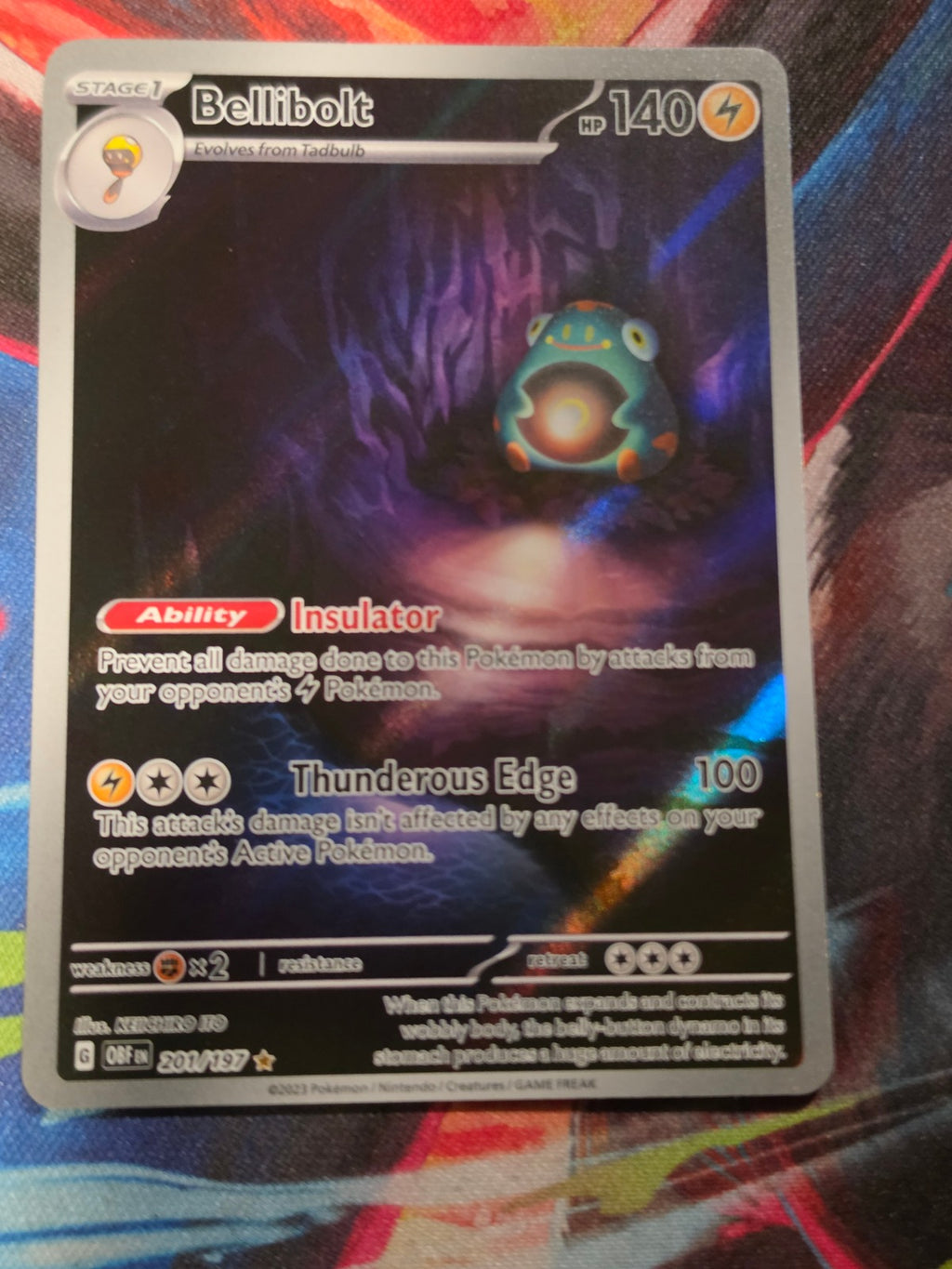 Bellibolt Illustration Rare Obsidian Flames 201/197 NM Pokemon