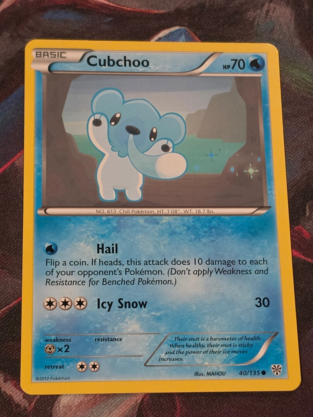 Cubchoo - 40/135 - Plasma Storm - Common - NM - Pokemon