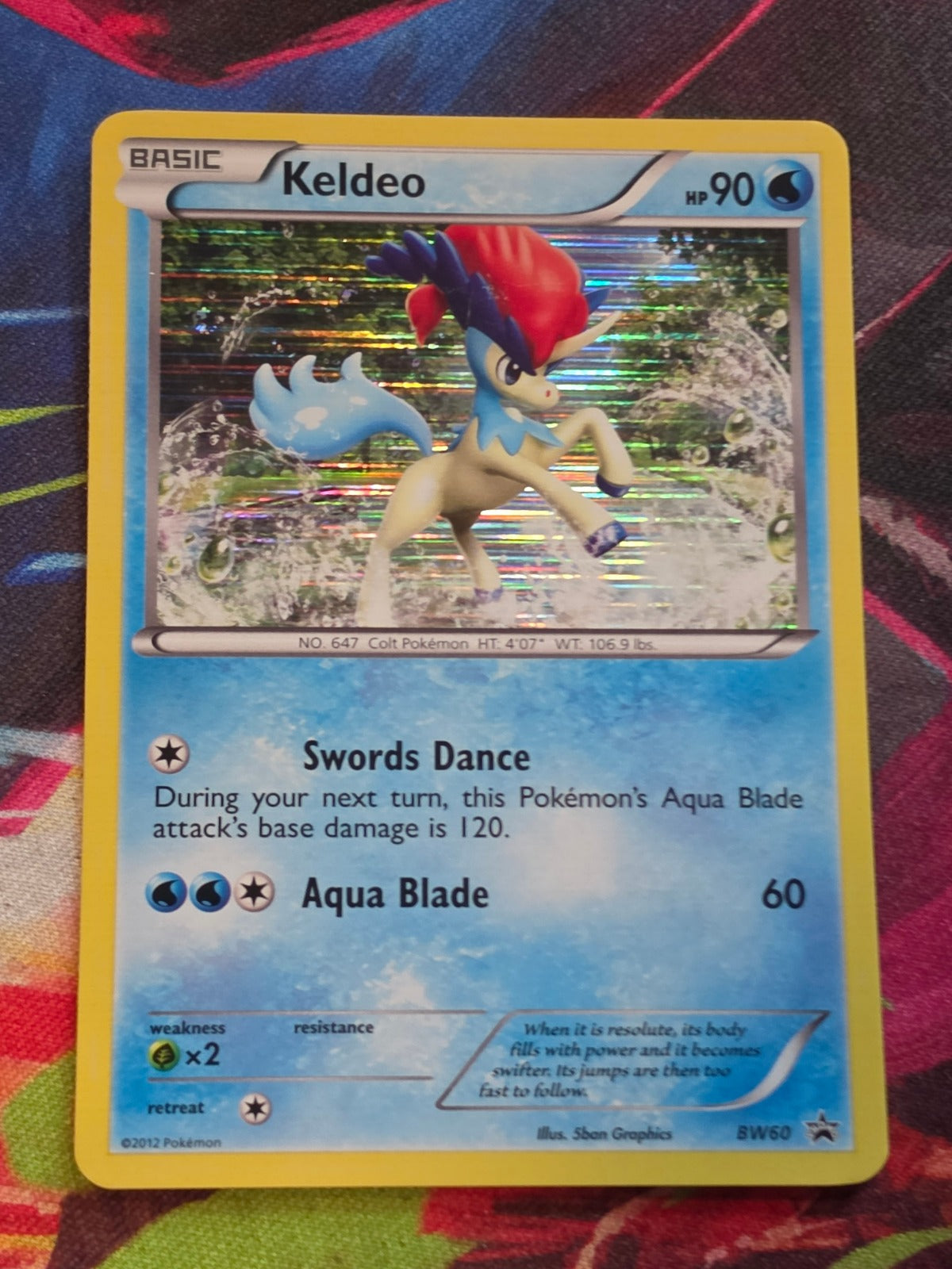 Keldeo Promo Black and White Promos BW60 LP Pokemon