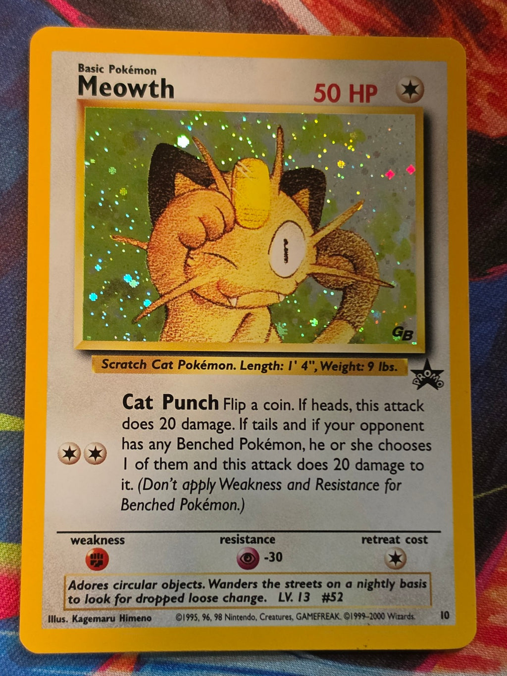 Meowth Holo Promo WotC Promo 10/53 NM-/LP+ Pokemon