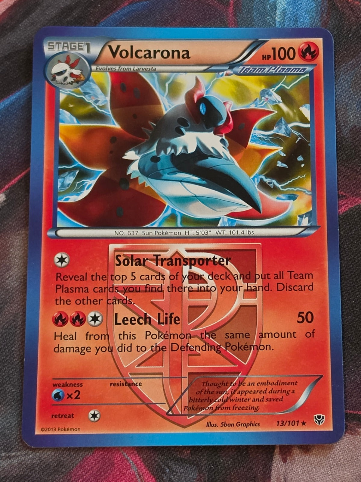 Volcarona (Team Plasma) - 13/101 - Plasma Blast - Rare - NM - Pokemon