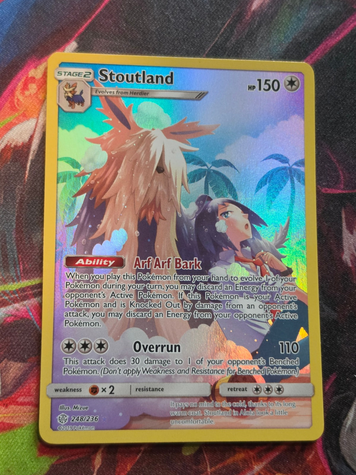 Stoutland Secret Rare Cosmic Eclipse 248/236 NM Pokemon