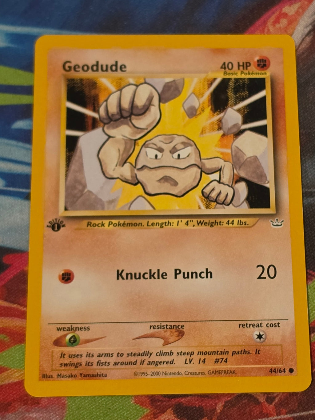 Geodude - 44/64 - Neo Revelation - Common - 1st Edition - NM Pokemon