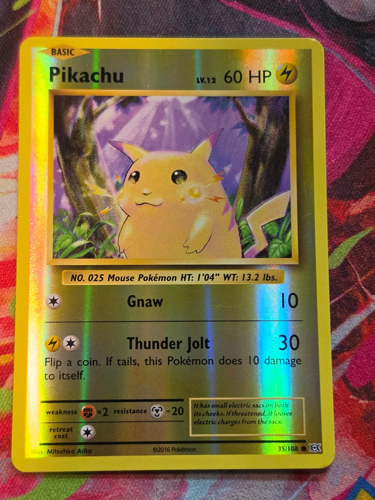 Pikachu Common Reverse Holo XY - Evolutions 35/108 LP+ Pokemon