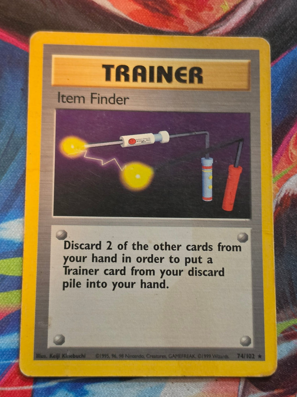 Item Finder Unlimited Base Set Rare 074/102 DMG Pokemon