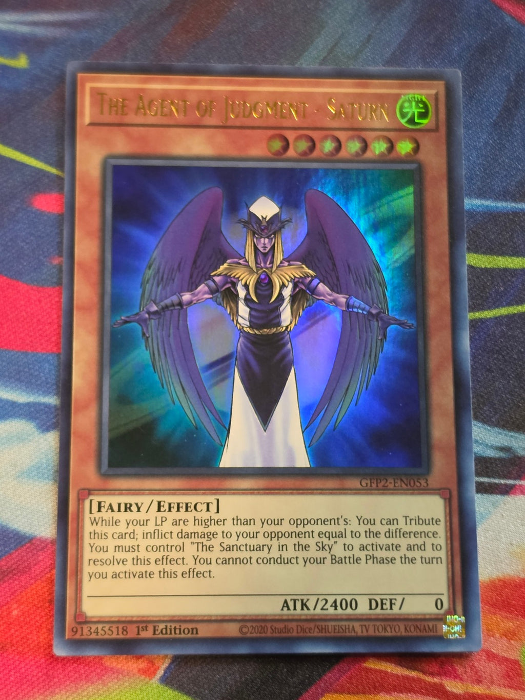 The Agent of Judgment - Saturn Ultra Rare Ghosts From the Past: The 2nd Haunting GFP2-EN053 LP