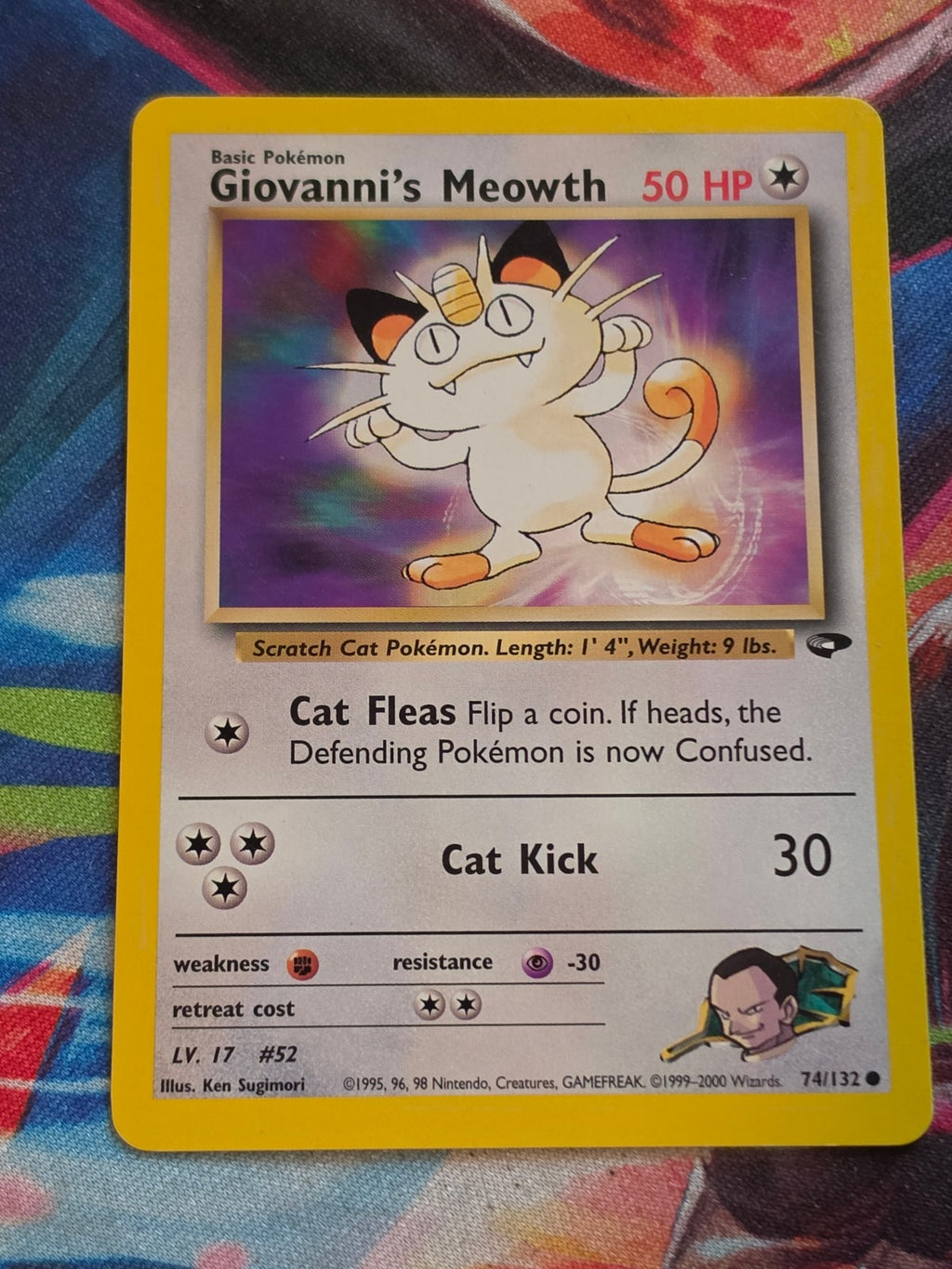 Giovanni's Meowth (74) - 074/132 - Gym Challenge - Common - Unlimited - NM-/LP+ Pokemon