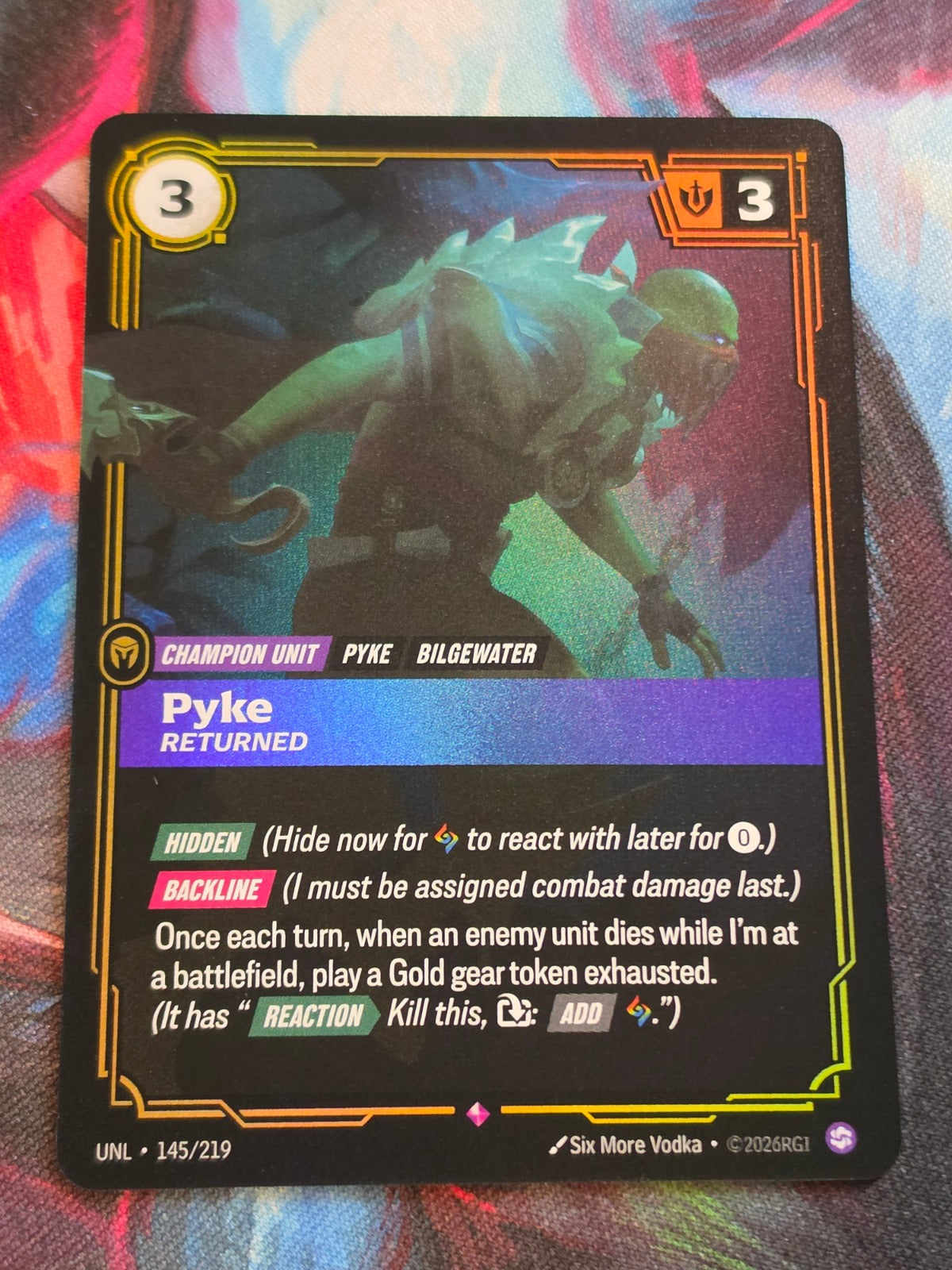 Pyke, Returned - 145/219 - Unleashed - Rare - NM