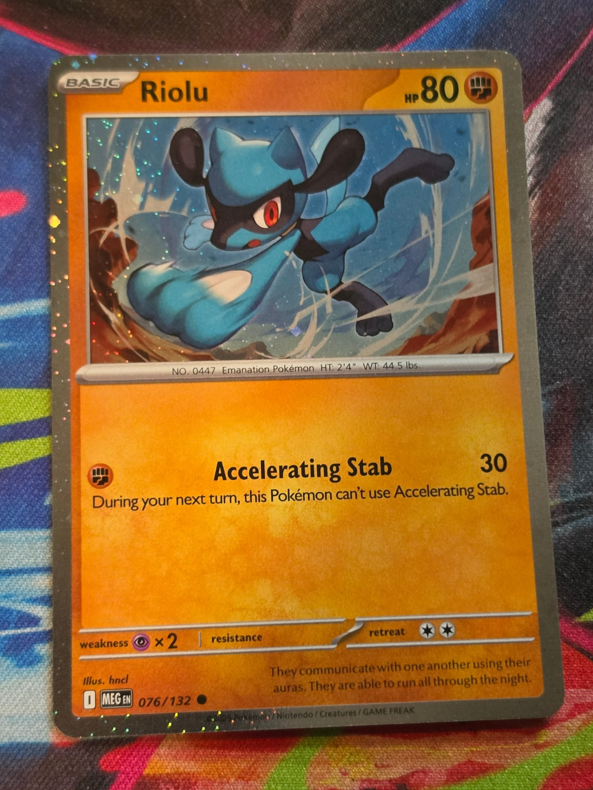 Riolu (Cosmos Holo) Common Miscellaneous Cards & Products 076/132 NM Pokemon