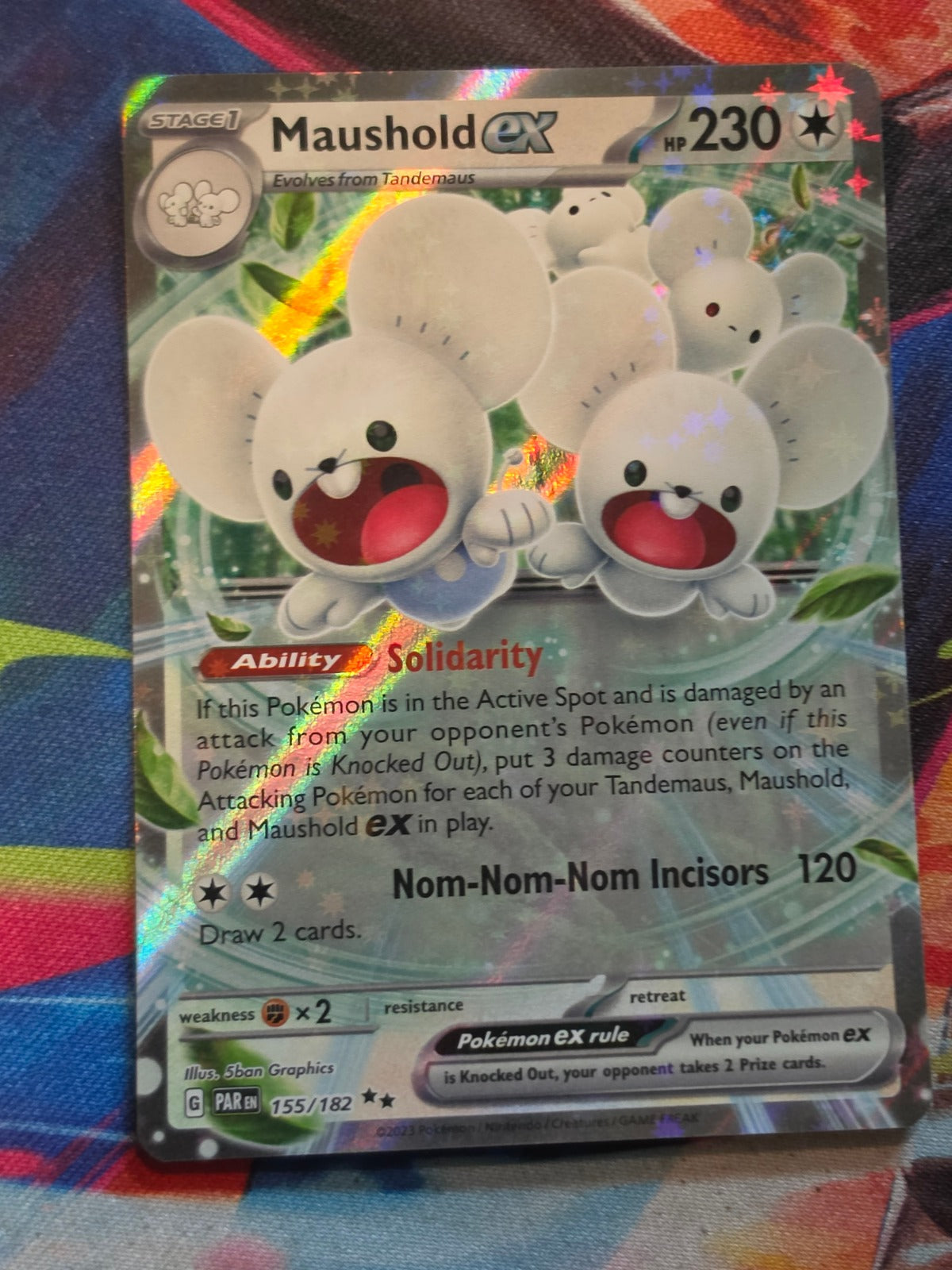 Maushold ex Double Rare SV04: Paradox Rift 155/182 NM Pokemon