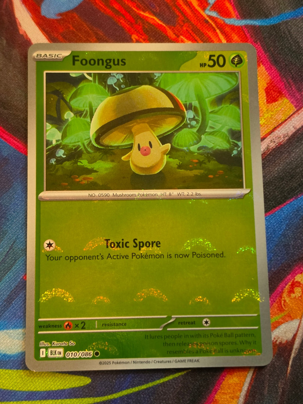 Foongus (Poke Ball Pattern) Common Black Bolt 010/086 NM Pokemon