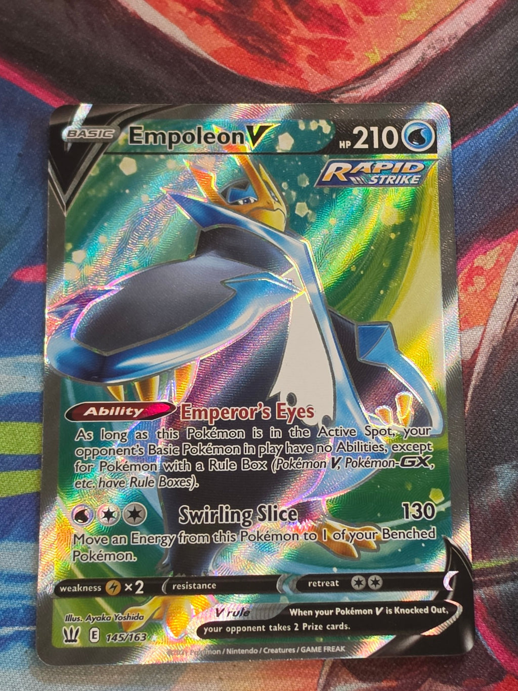 Empoleon V (Full Art) Ultra Rare SWSH05: Battle Styles 145/163 NM Pokemon