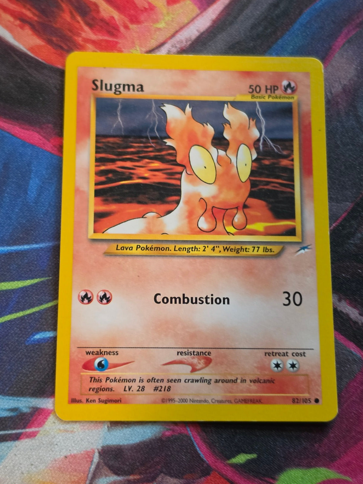 Slugma - 082/105 - Neo Destiny - Common - Unlimited - LP Pokemon