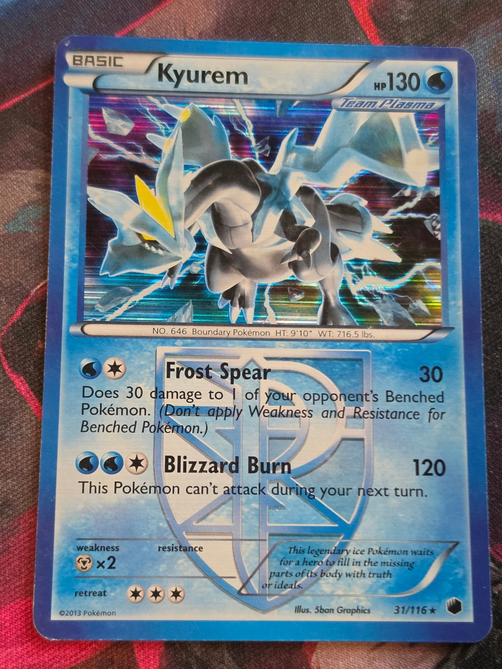 Kyurem (Team Plasma) - 31/116 - Plasma Freeze - Holo Rare - LP - Pokemon