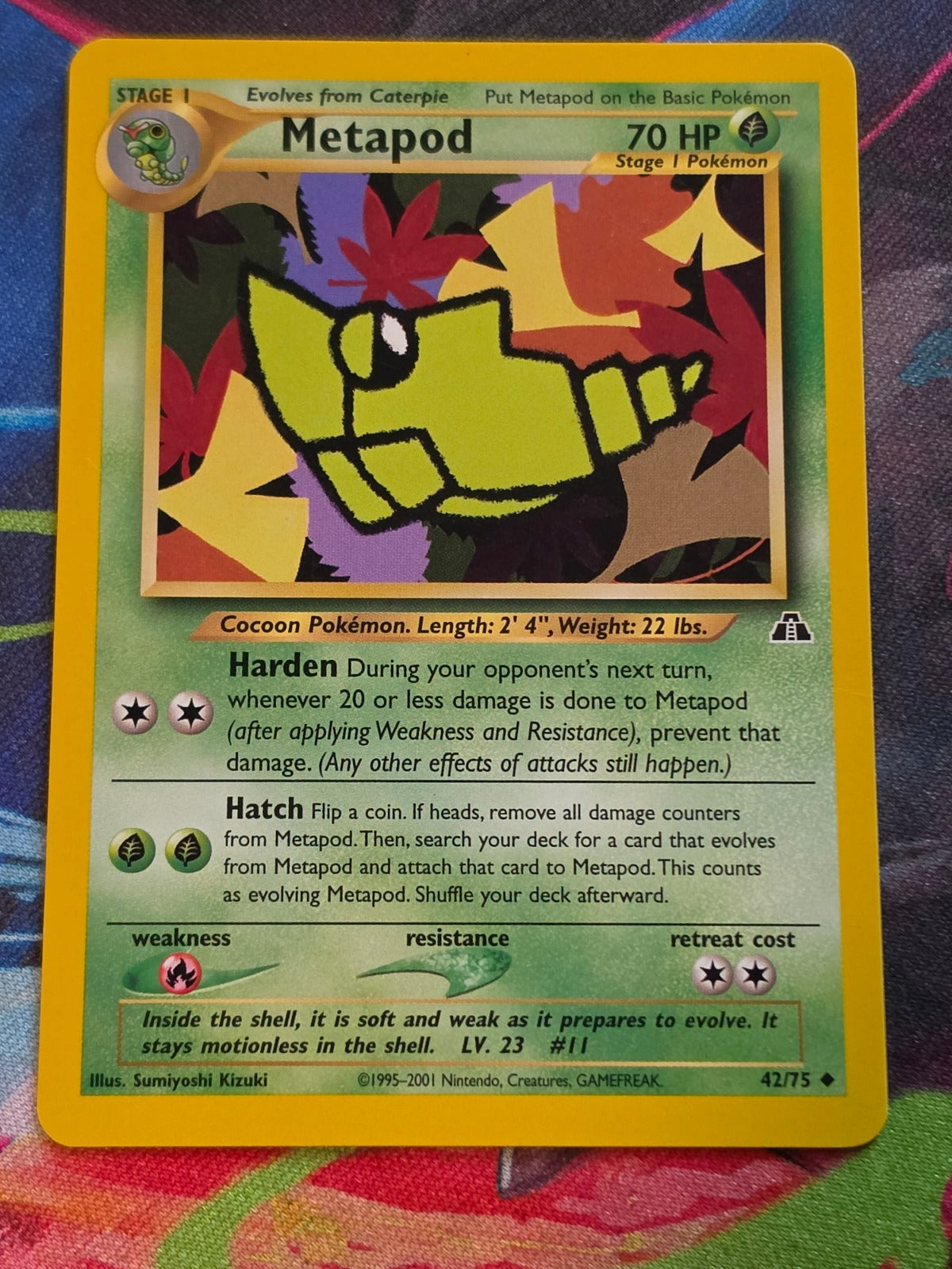 Metapod - 42/75 - Neo Discovery - Uncommon - Unlimited - LP Pokemon