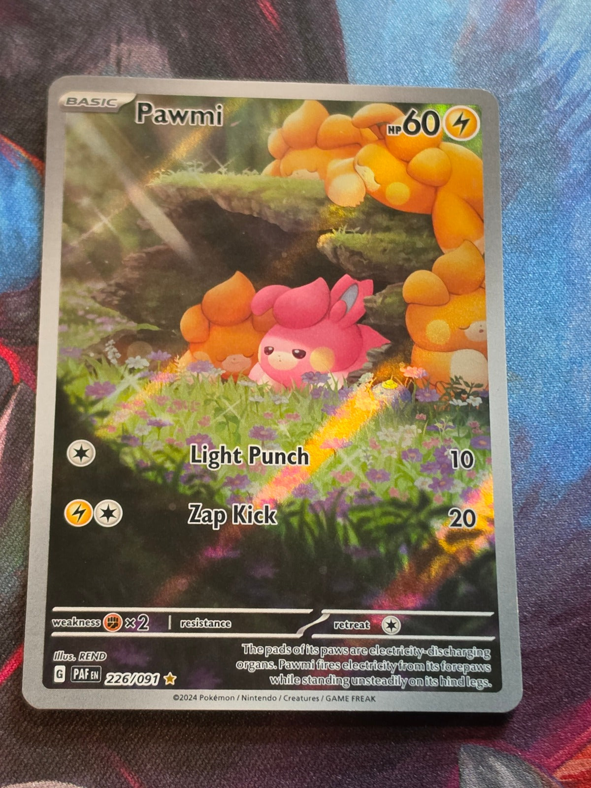 Pawmi Illustration Rare Paldean Fates 226/091 NM Pokemon