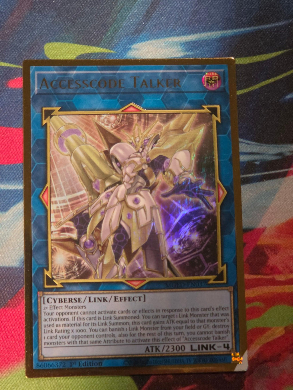 Accesscode Talker Premium Gold Rare Maximum Gold: El Dorado MGED-EN037 1st Edition LP Yu-Gi-Oh!